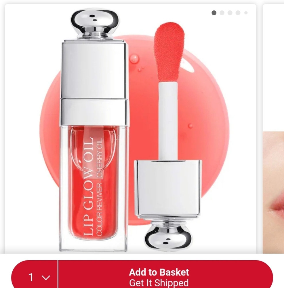 Cherry Red Lip Glow Oil by [Brand]